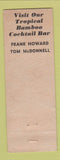 Matchbook Cover - Singapore Restaurant Chicago IL