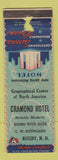 Matchbook Cover - Cramond Hotel Rugby ND POOR