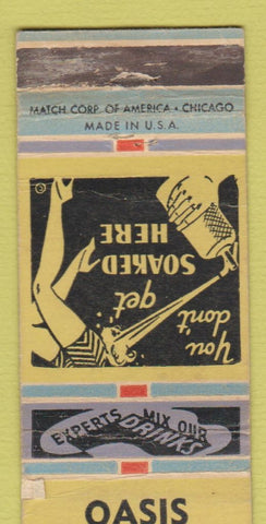 Matchbook Cover - Oasis Liquor Cooperstown ND bar? WORN