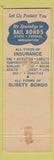 Matchbook Cover - Nardoni Bail Bonds Los Angeles CA Insurance