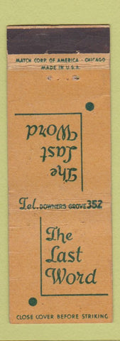 Matchbook Cover - The Last Word Dovners Grove IL