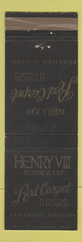 Matchbook Cover - Henry VIII Restaurant Red Carpet Inn Bridgeton MO