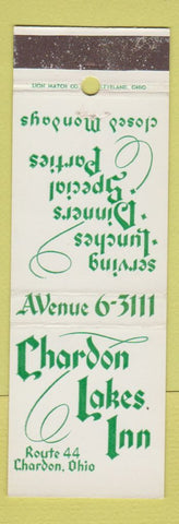 Matchbook Cover - Chardon Lakes Inn OH