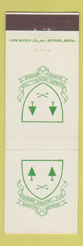 Matchbook Cover - Dearborn Country Club MI