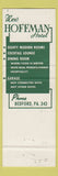 Matchbook Cover - New Hoffman Hotel Bedford PA