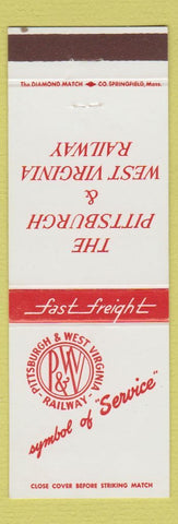 Matchbook Cover - Pittsburgh and West Virginia Railroad