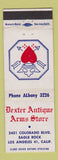 Matchbook Cover - Dexter Antique Arms Store Los Angeles CA