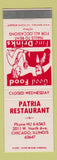 Matchbook Cover - Patria Restaurant Chicago IL