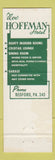 Matchbook Cover - New Hoffman Hotel Bedford PA