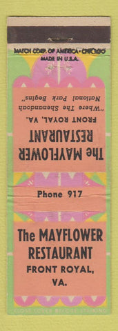 Matchbook Cover - Mayflower Restaurant Front Royal VA