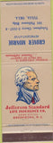 Matchbook Cover - Jefferson Insurance Grover Monroe Tulsa OK