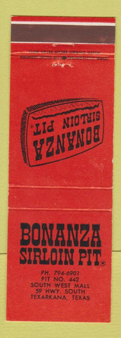 Matchbook Cover - Bonanza Sirloin Pit Texarkana TX