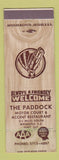 Matchbook Cover - The Paddock Motel Manning SC WEAR