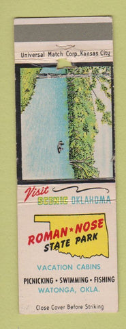Matchbook Cover - Rman Nose State Park Watonga OK WORN