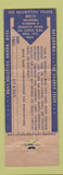 Matchbook Cover - Rman Nose State Park Watonga OK WORN
