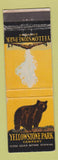 Matchbook Cover - Yellowstone National Park Company WEAR