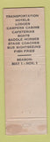 Matchbook Cover - Yellowstone National Park Company WEAR