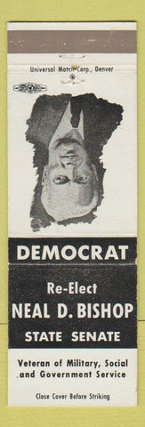 Matchbook Cover - Neal D Bishop State Senator Election MI?