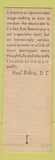 Matchbook Cover - Neal D Bishop State Senator Election MI?