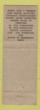 Matchbook Cover - Verne Oldson For Commander Denver Colorado American Legion