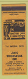 Matchbook Cover - Jim's Woodstock Inn Cumberland Hill RI