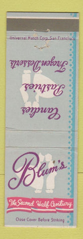 Matchbook Cover - Blum's Candy Pastries CA