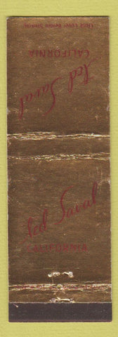 Matchbook Cover - Ted Saval California CA