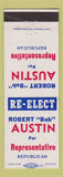 Matchbook Cover - Robert Austin for Representative Election Republican