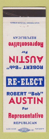Matchbook Cover - Robert Austin for Representative Election Republican