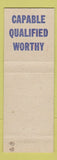 Matchbook Cover - George Vinyard Assessor Election Saline County