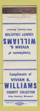 Matchbook Cover - Vivian S Williams County Collector Election Pike County MO