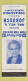 Matchbook Cover - Mrs Nell Jobusch Mercer County Treasurer Election