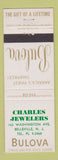 Matchbook Cover - Bulova Watches Charles Jewelers Belleville NJ
