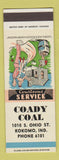 Matchbook Cover - Coady Coal Kokomo IN hillbilly SAMPLE