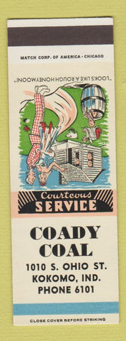 Matchbook Cover - Coady Coal Kokomo IN hillbilly SAMPLE