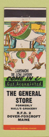 Matchbook Cover - The General Store Dover Foxcroft ME hillbilly