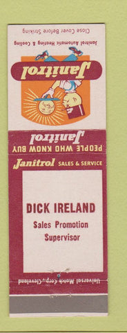 Matchbook Cover - Janitrol Heating Cooling Dick Ireland