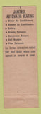 Matchbook Cover - Janitrol Heating Cooling Dick Ireland