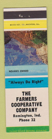 Matchbook Cover - Farmers COOP Company Remington IN