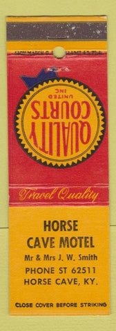 Matchbook Cover - Horse Cave Motel KY