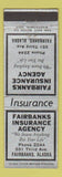 Matchbook Cover - Fairbanks Insurance Agency AK