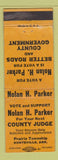 Matchbook Cover - Nolan Parker for County Judge Huntsville AR