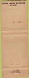 Matchbook Cover - Tool Die Lodge 1294 Los Angeles CA WEAR