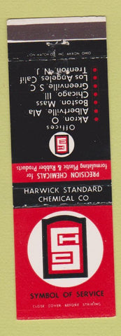 Matchbook Cover - Harwick Standard Chemical Akron OH