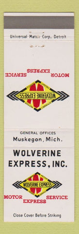 Matchbook Cover - Wolverine Express Trucking Muskegon MI
