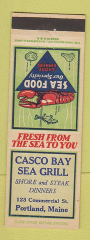Matchbook Cover - Casco Bay Sea Grill Portland ME