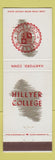 Matchbook Cover - Hillyer College Hartford CT