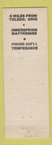 Matchbook Cover - Watt's Modern Cabins  Toledo OH Temperance
