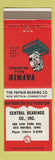 Matchbook Cover - Central Bearings Fafnir Des Moines IA