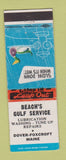 Matchbook Cover - Beach's Gulf oil gas Dover Foxcroft ME